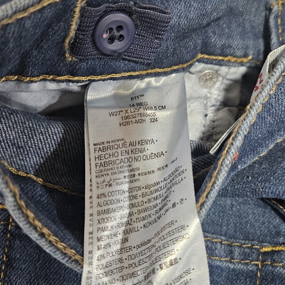 Levi's Boys 511 Slim Fit Performance Jeans - Adjustable Waist - Picture 3 of 5